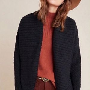 Anthropologie Denise textured open cardigan Sweater Sz small oversized fit